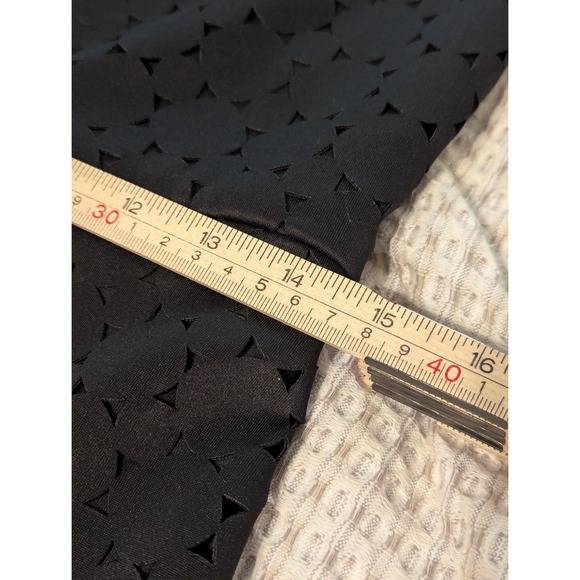 Trina Turk Womens 8 Black Eyelet Cocktail Dress Spaghetti Strap Elegant - Picture 12 of 15